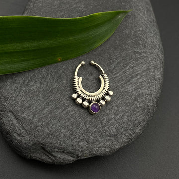 Amethyst Clip-on Septum Ring